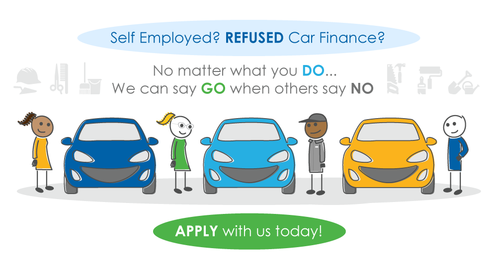 self-employed car finance characters